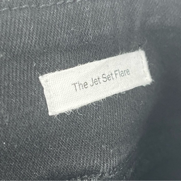 Frame 1 Jet Set Flare Coated Black Pull On Jeans - Picture 7 of 10